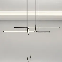 Kronleuchter moderne leichte Luxus -LED -Kronleuchter Esszimmer Lebende Küche Hängende Anhänger -Fiete Schwarz oder Goldbeleuchtung