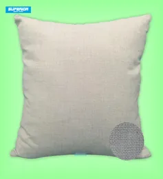 30pcs 16x16 pollici in poliestere in poliestere cuscino di lino artificiale artificiale Copertina di cuscino bianco invariato grezzo perfetto per Digital1844837