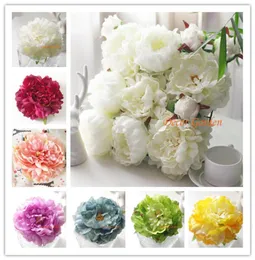 50pcs 16Color 145 cm künstliche Seide Pfingstrose Blumenköpfe DIY Hochzeitsmauerbogen Hintergrund Bouquet Party Dekorative Blumen Festival 8615846