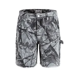 Summer Man Outdoor Multi Pocket Vintage Branch Camo Shorts Camouflage Overalls Men's Casual Straight Craped Pants Last Kort knälängd