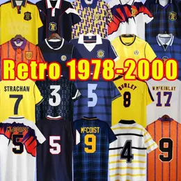 Шотландские футбольные майки Кубка мира Blue Kits Classic Vintage Scotland Retro Football Tops Tops Hendry Lambert Оборудование дома 88 89 93 93 94 96 98 00 1978 1986