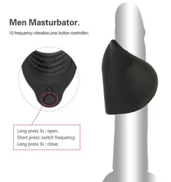 SS22 Sexy Toy Massagers Mężczyźni Penis przedłużenie wibracji trener USB Ładowarka mężczyzn Opóźnienie Trening Hasły wibrator 10 prędkość seksu ADUL1051197