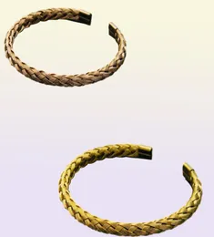 316L из нержавеющей стали ED Cable Cable Wire Bracelets Men Gold Color Open Mourselets Brasles Bangles Men Jewelry5053036