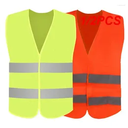 Motorradbekleidung 1/2pcs Car Reflective Safety Vest Autoteile Streifen für Tankstellen Reinigung Sanitatio -Zyklus hoher Sichtbarkeit