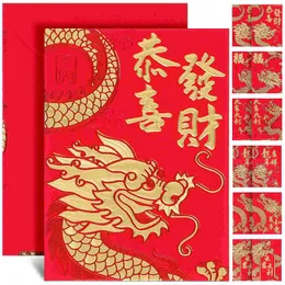 Gift Wrap 10 Packs 2024 Red Packet Bag Envelope Zodiac Money Envelopes For The Of Dragon Paper Luck Celebration