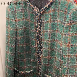 Giacche da donna Abbigliamento designer di lusso Donna 2024 Autunno inverno vintage verde pliad Jaqueta Femminina Fashion coreana Abrigo Mujer Invierno