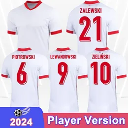 2024 Polands Mens Player Soccer Jerseys Lewandowski Zieliński Swiderski Grosicki Franowski Zalewski Piatek Slisz Slisz