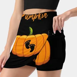 Spódnice oczekujące małego dyni Halloween macierzyńskie spódnica estetyczna moda estetyczna