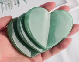 Anty -zmarszczki Cellulit Beauty Guasha Talerz w kształcie serca Zielone jadeżne kamienne gua sha narzędzie do masażu na szyję do oka skąpt4605690