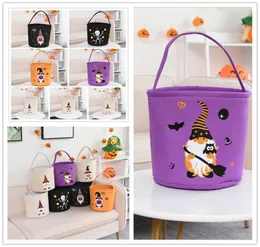 Party Halloween Pumpkin Bucket Cartoon Ghost Witch Handbag Polyester Candy Basket Festival Gift Spiders Bag9675109