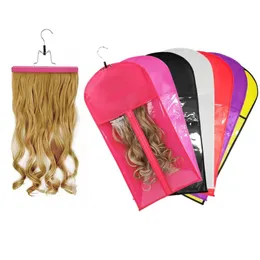 Best Quality Portable Wig Storage Bag With Hanger Package Suit Case Bag For Human Hair/Ponytail/Clips Hair Extensions