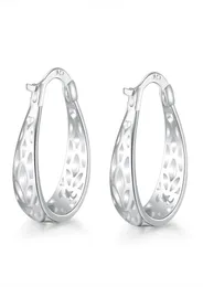 Whoop intero Patico New 925 Sterling Sterling Vintage Hollow Over Orecchini a loop Gioielli eleganti per donna2387614