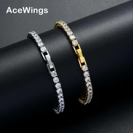 new clasp pass diamond tester bracelet 3mm 4mm 5mm brass zircon tennis bracelet hip hop jewelry gold sier men cz bracelet iced out