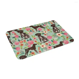 Mattor tyska korthåriga pekare Non Slip Absorberande Memory Foam Bath Mat för heminredning/kök/inträde/inomhus/utomhus/vardagsrum