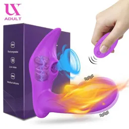 Altri oggetti di bellezza della salute Tluda riscaldamento wireless succhiare il vibratore di dildo indossabile G Spot clit succhiare i giocattoli stimolatori di clitoride per donne adulti coppie t240510