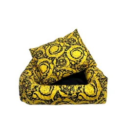 Designer Kennels Hunde Nest Fashion Haustierbett gelbe Farbe Katzen Nest Größe S m l abnehmbare abnehmbare Maschine Waschbar für Haustiere