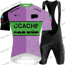 Racing Sets CCACHE X PAR KUP 2024 Cycling Jersey Men's Set Summer Clothing Road Race Bike Shirt Suit MTB Women Bicycle Bib Shorts