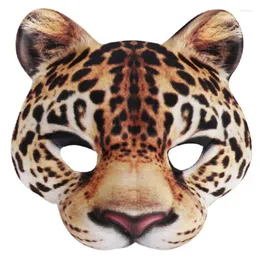 Forniture per feste leopardo maschera Halloween a mezza faccia divertente cosplay carniva vestire donne per mascherad