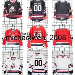 Vin Weng Go 2016 تخصيص Ohl Niagara icedogs Jersey Mens Womens Kids Black White Red Ice Hockey Cheap Custom any No. Goalit Cut