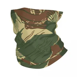 Maschere della moda Maschere Neck Gaiter Guerra Rhodesian camo inverno inverno fascia da donna caldo da donna con pipa per pipa sciamio gate di bandana militare q240510