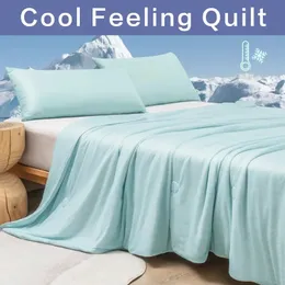 Kylfiltar Smooth Luft Condition Comporter Lätt sommarkyltkylning Cool Feeling Fiber Fabric Friendly Breattable 240506