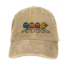Berets Summer Cap Hats Pac Man Game Baseball Caps Peaked Mafalda Cartoon Beach Sun Shade For Men