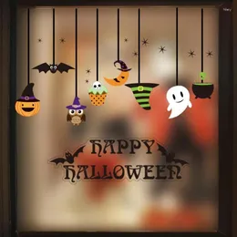 Naklejki okienne Piękne dyniowa ściana halloween sklep szklany naklejka sypialnia zdejmowana naklejka Hallowmas wystrój