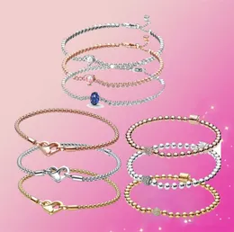 Authentic fit pandoras bracelet charms original Jewelry Heart Studded women