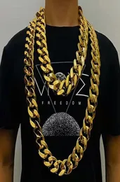 Chains Width 35mm 45mm Personality Large Chain Thick Gold Necklace Men Domineering Hip Hop Goth Halloween Treasure Riche Jewelry G3317430