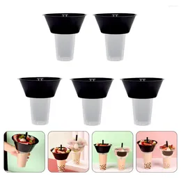 Copas descartáveis canudos bebem xícara de alimentos portátil lanche conveniente para bebidas espessadas acessórios compactos