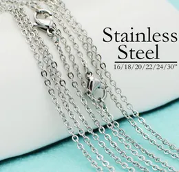 50 Pcs x Stainless Steel Necklace Chain NeoVogue 161820222430 Inch Oval Link Cable Necklace Bulk Whole for Women Men Y1729868