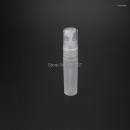 Garrafas de armazenamento 100pcs Plastic 5ml Spray frasco com bomba Frost Plstic Perfume Pp vazio 5 ml para