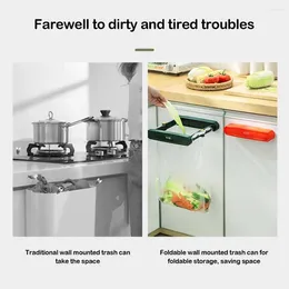 Hooks Mess-free Solution Garbage Bag Hanger Multifunctional Folding Trash Holder For Cabinets Cupboards Under Sink Kitchen