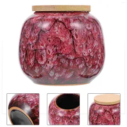 Garrafas de armazenamento Jarros de tempero de chá cerâmica Vedos de vedação de recipiente de recipiente de lata de madeira lata solta