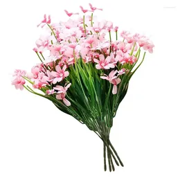 Flores decorativas Buquê de flores falsas Faux Spring Bouquets de casamento central Plants Plants Plants Bridal Outdoor Home Office