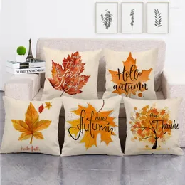 Pillow Herbst Malt Cover Thanksgiving Day Dekorative Wäsche Kissenbezug Wohnkultur für Sofa -Auto Büro