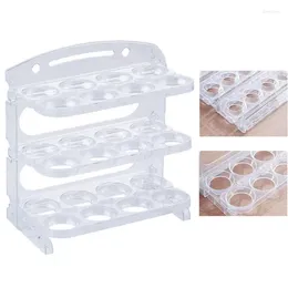 Garrafas de armazenamento de 3 camadas geladeira organizador de ovo dobrável para geladeira prateleira de acesso fácil gadget de cozinha portátil portátil