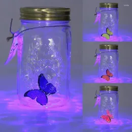 Bottles Magic Flying Butterfly Jar LED Lamp Glass Mason Simulation Animated Insect Collecting Bottle Novelty Gift