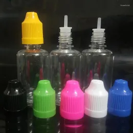 Storage Bottles 500pcs/lot PET 30ml Clear Plastic Refillable Bottle Eye Drop For E Liquid Empty Dropper With Childproof Cap