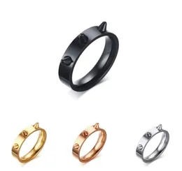 Rivet Punk Rock for Women Stains Steel Self Defense Rings Rings Outdoor Jewelry Party Gift R395G DPDN1923556