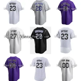 Vin Wilson Baseball Jersey Kris Bryant Charlie Blackmon Brendan Rodgers Todd Helton Larry Walker Ryan McMahon C. J. Cron Randal 15 Grichuk