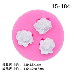 베이킹 몰드 3 장미 모양 실리콘 퐁당 케이크 곰팡이 젤리 푸딩 DIY 곰팡이 15-184