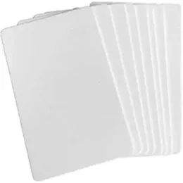 Sublimation Blank Favor Pvc Plastic Stamplable White ID Bambe Card per promozione Nome regalo Cartoline Numero scrivania Tag FY5438 1016 S