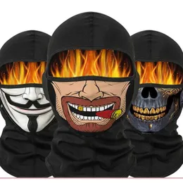 Modegesichtsmasken Hals Giterin Wolle Taktik Balaclava 3D Printed Full Maske Hut Winter warmes Fahrrad Wanderweg Ski Q240510