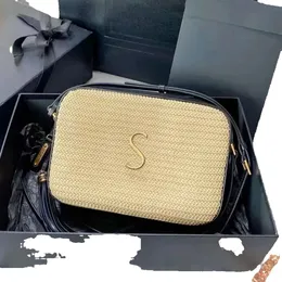 kamera S Tassel Straw Raffias Designer Crossbody Bag męsko -kołdry skórzane sprzęgło torby