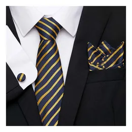 Boyun kravat seti toptan karışım renkleri 2023 yeni stil hediye kravat cep kareleri set kravat siyah katı erkekler takım elbise aksesuarları fit iş