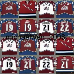 Vin Weng Joe Sakic Peter Forsberg Claude Lemieux Milan Hejduk Scott Parker Patrick Roy Chris Drury Hokey Formaları