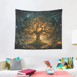 Arazzi stravaganti alberi della vita armonia puzzle puzzle - Incantevole decorazione della stanza della natura