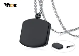 Vnox Mens Cremation Urn Necklace Black Stainless Steel Dog Pendant Memorial Cherish Love Gifts Jewelry 2010137303042