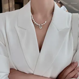 Ketten unregelmäßige Liebe Kette Perlen Halskette Imitation Barock Spleißen Konkave und konvexe Kragen Modeschmuck